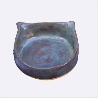 Deep Blue Cat Bowl